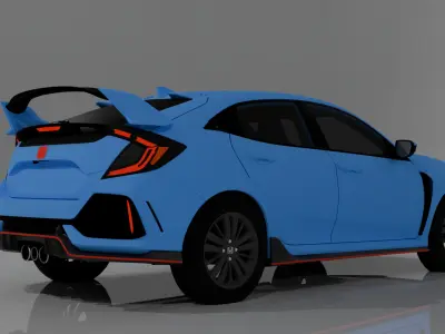 Honda Civic Type-R model 3d  Low-poly 3D model