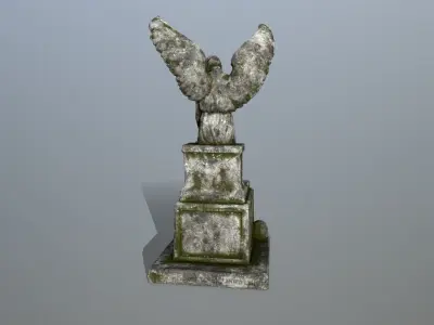 statue 3 of angel Low-poly 3D model buy
