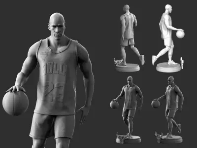  Micheal Jordan 3D Printable 2 3D print model