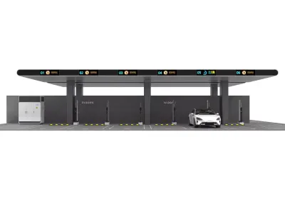 Electric Vehicle Charging Station 3D model