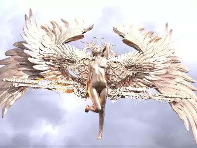 Seraphim Time falls Sculpture  3D model