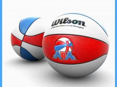 Basketball two basketballs with chicago bulls logo 3D model