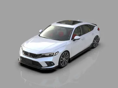 Honda Civic hatchback Mugen bodykit 2022  3D model