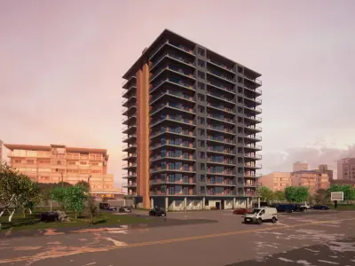 Mid-Rise Modern Apartment Revit and Twinmotion 3D model