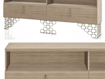 TV JENNY Volpi low poly 3d model Low-poly 3D model