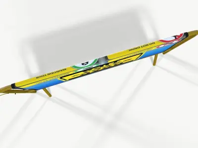 Barrier With Poster Low-poly 3D model