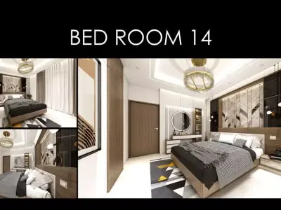 BED ROOM 14 INTERIOR  Low-poly 3D model