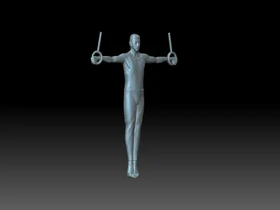 Relief of the gymnast 3D print model