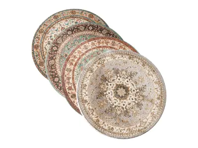 Round carpet 1 3D model