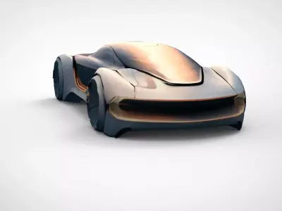 Futuristic car  3D model