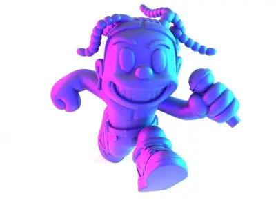 Travis Scott Air Jordan 1 Low Cartoon toy 3D print model