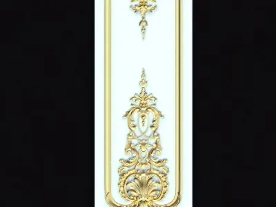 Central decor ornament for furniture 3D model 1071