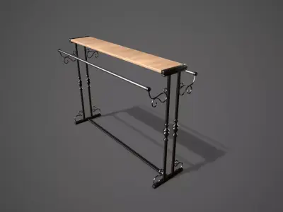 Garment Rack Clothing Rack Low-poly 3D model