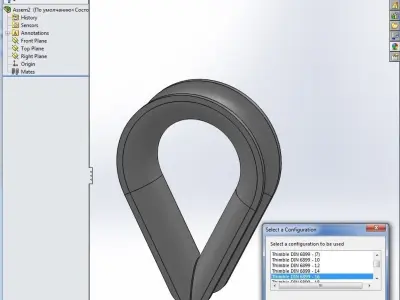 Thimble DIN 6899 3D model