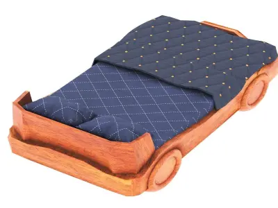 Kids Bed Low-poly 3D model