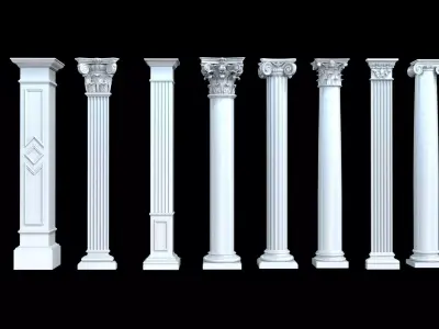Classical Columns pillar decorate 3d model 3D model