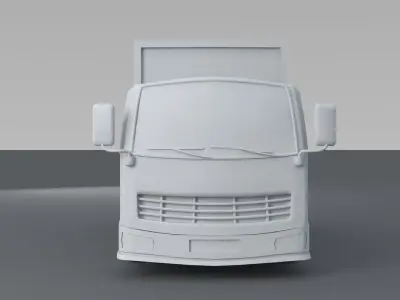 Toon Truck Low-poly 3D model