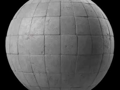 Pavement Materials 105- Concrete Paving - Sbsar Pbr 4k Seamless Texture