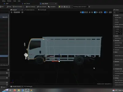 TRUCK ISUZU LOW POLY ready for unreal engine Low-poly 3D model