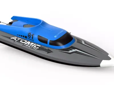 RC Speedboat Low-poly 3D model