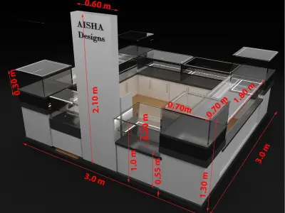Booth Exhibition Stand a336a 3D model