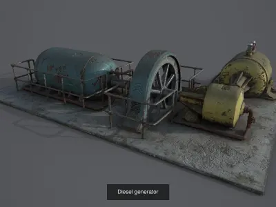 Diesel generator Texture Pack 3D Model Collection