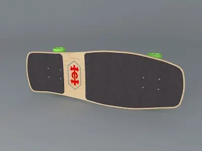 1990 Santa Cruz Christian Hosoi Monk model skateboard Free 3D model