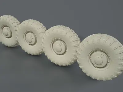BTR-60P PA PB wheel and tire 13 00-18 3D print 3D print model