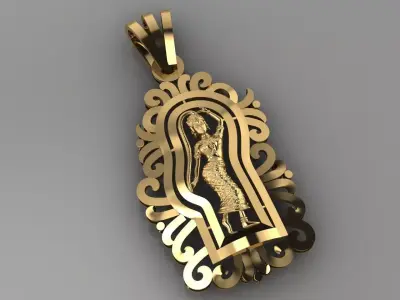 Neang Romsaiysok Khmer Girl Pendant 3D print model