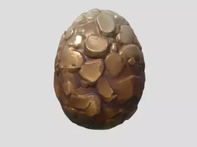 Clay Egg by Tripo Free low-poly 3D model