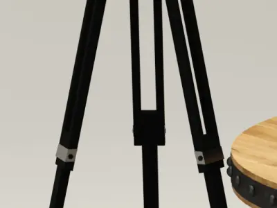 Decorative set - 5 coffee table and lamp 3D model