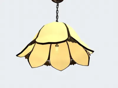 Vintage ceiling hanging lamp Low-poly 3D model