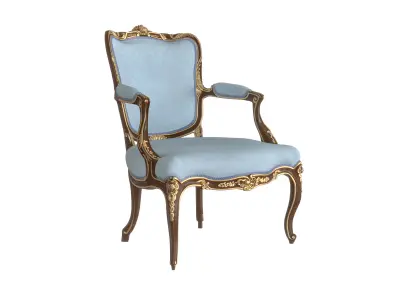 Chic light blue armchair by Modenese 3D model