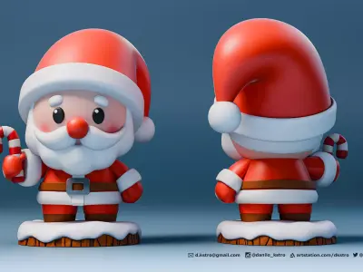 Santa Claus Miniature - Decorative - 3D Print 3D print model