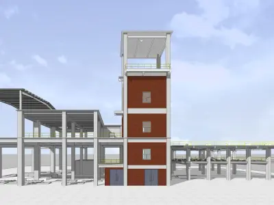 Industrial building 23ZZ23 3D model