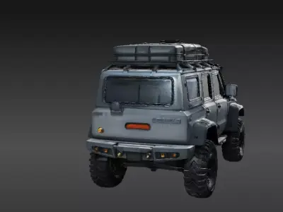 Modular Adventure Utility Vehicle 3D Print Model Off-Road  Low-poly 3D model