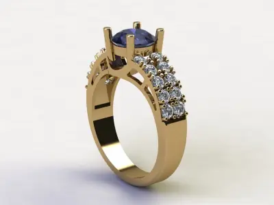 Women ring jewelry fashion model in Asia R70 3D model