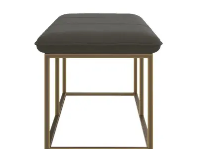 Alley Bench Rustic Bronze Piccolo Pebble 3D model