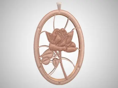 Rose Necklace 3D print model