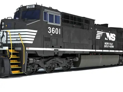 Norfolk Southern Locomotive Train 3D model