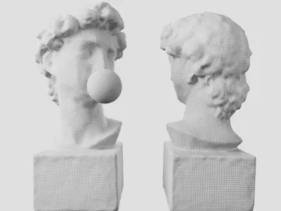 David Sculpture Decoration 3D model