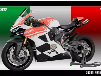 Panigale V4 2025 Tricolore Low-poly 3D model