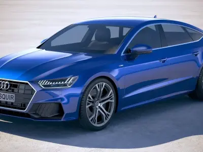 Audi A7 S-line Sportback 2018 3D model
