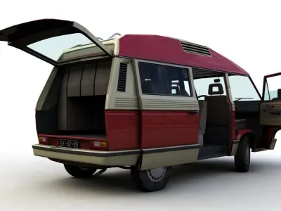 VOLKSWAGEN T3 DEHLER PROFI CAMPER 1989 3D model