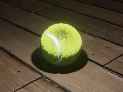 Tennis Ball 3D model 4