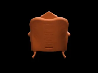 3d Model Stylish Room Interior With Comfortable Lounge Chair 3D model