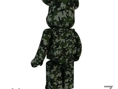 Camouflage Bear Brick 3D model