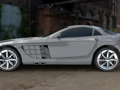 Mercedes Benz SLR MClaren Low-poly 3D model