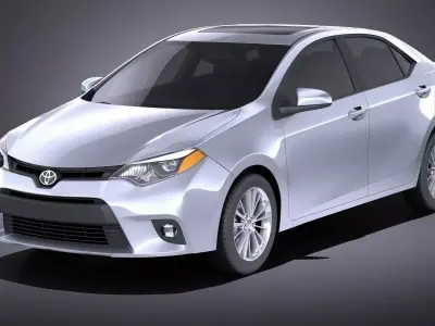Toyota Corolla LE 2016 USA VRAY 3D model
