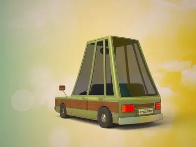 Cartoon car 3D model